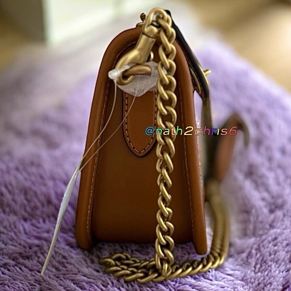 Coach Swinger Small Crystal Signature Jacquard Bag 20 with Chain NWT! - Picture 10 of 16